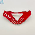Graduation Gifts Custom Red Enamel Sorority Delta Gesture Pins Crystal Red 1913 Sister Greek Brooches