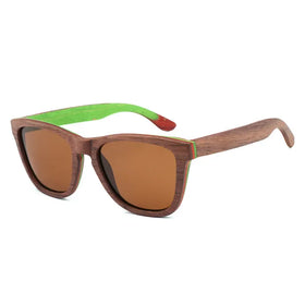 Handmade Polarized Mirror Coating Lenses Eyewear Glasses Original Natural Bamboo Wooden Sunglasses