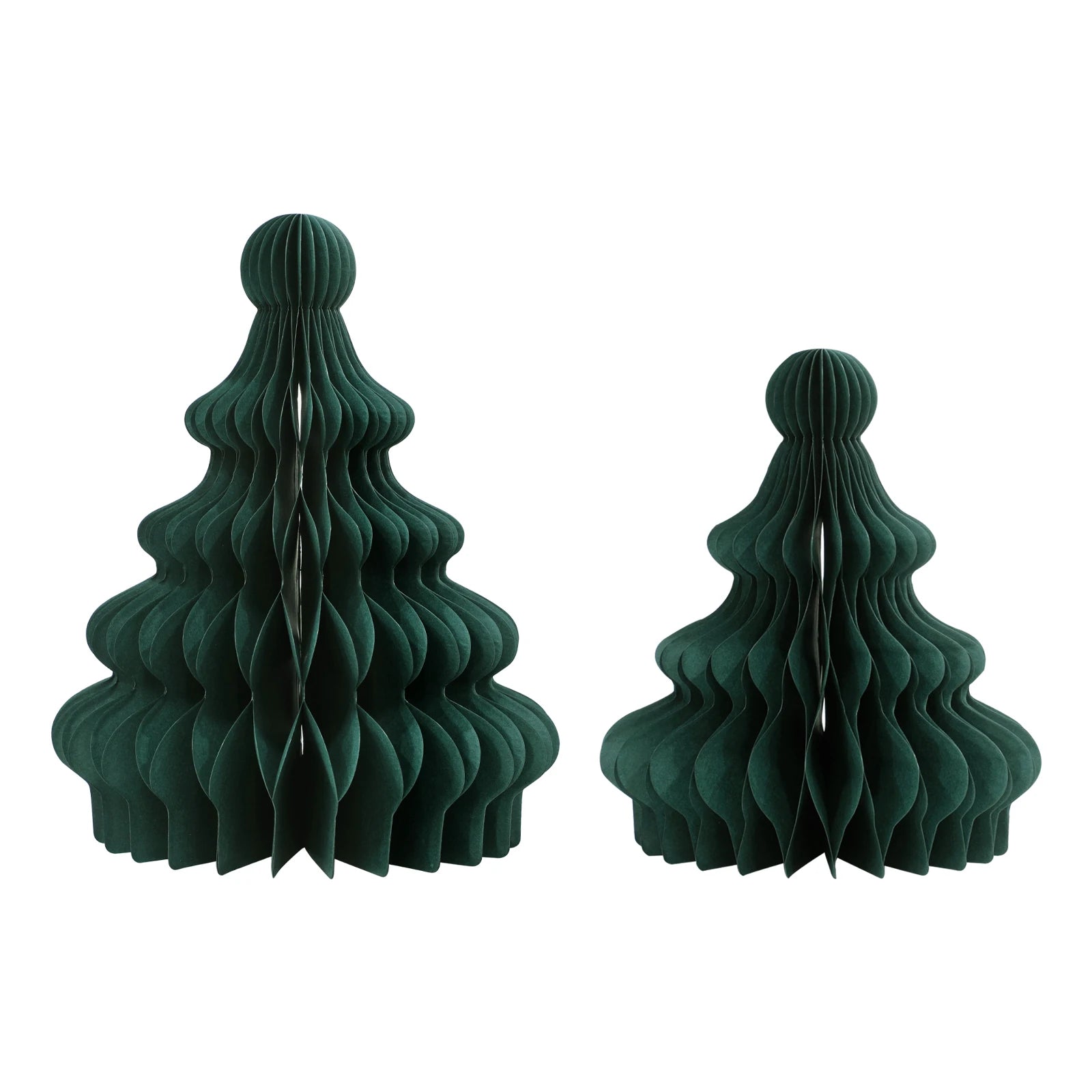 Recycle Eco-friendly Paper Honeycomb Multi-color Tree Shape Ornaments Magnets Close Christmas Bauble Festival Decoration