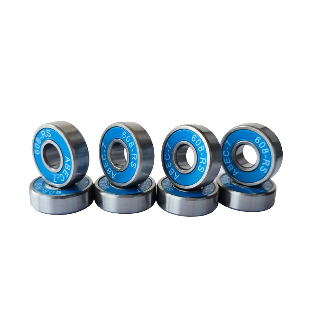 Custom 608RS ABEC-9 Chrome Steel Bearing for Skateboard Longboard Roller Skating Inline Skate Double Rocker Waterproof OEM Logo