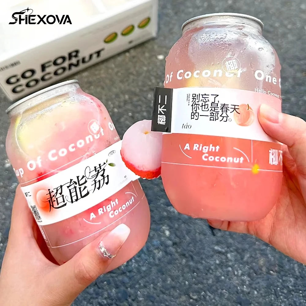 Pull-Ring Bottles Bubble Tea Juice Coffee Pet Cans Customize Logo Pattern and Color Pet Cans for Drink