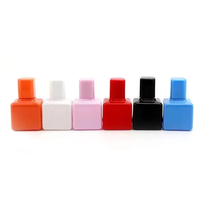 Cheap Price Empty Refilling White Black Red pink Blue Orange Color Glass Spray Perfume Bottle 30ml square