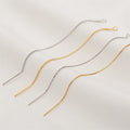 Earing Wire Geometric Classic 18K Plated Brass Box Chain Earrings for Women's Jewelry Accessories Factory Direct Sale