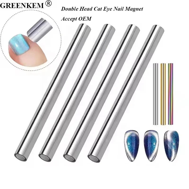 Newest 150MM Long Silver Strong Nail Magnetic Cat Eye Gel Polish Double Head Magnet Stick Nail Tool
