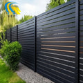 Metal Decorative Backyard Garden Fence Aluminum Privacy Screen Easily Assembled Black Aluminum Privacy Slat Fence