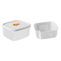 Kitchen Meal Prep Fridge Organizer Chopped Onion Ginger Garlic Storage Box Plastic Food Storage Container With Drain Basket