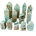 Wholesale Natural Crystal Point Gemstone Healing Hemimorphite Tower Wand for Decoration