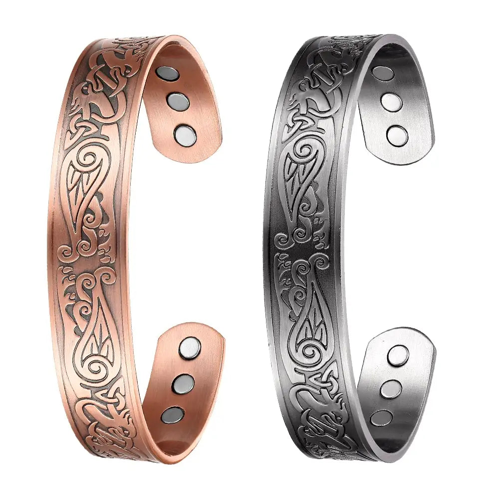 BioMagnetic Jewelry New Products 99.99% Pure Copper Phoenix Bangles Magnetic Healing Bracelets Men Homme