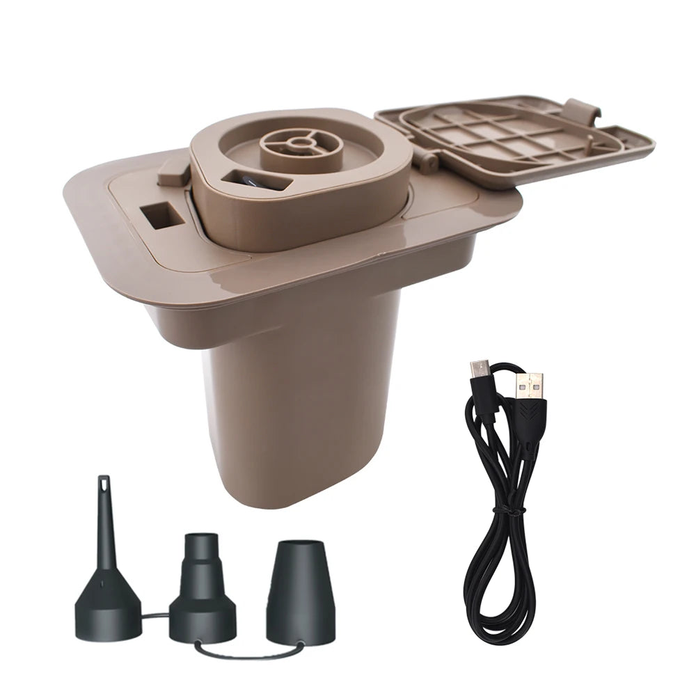 Hot Selling Lithium Battery with USB Cable Inflatable Air Mattress Airbed Built in Electric Pump