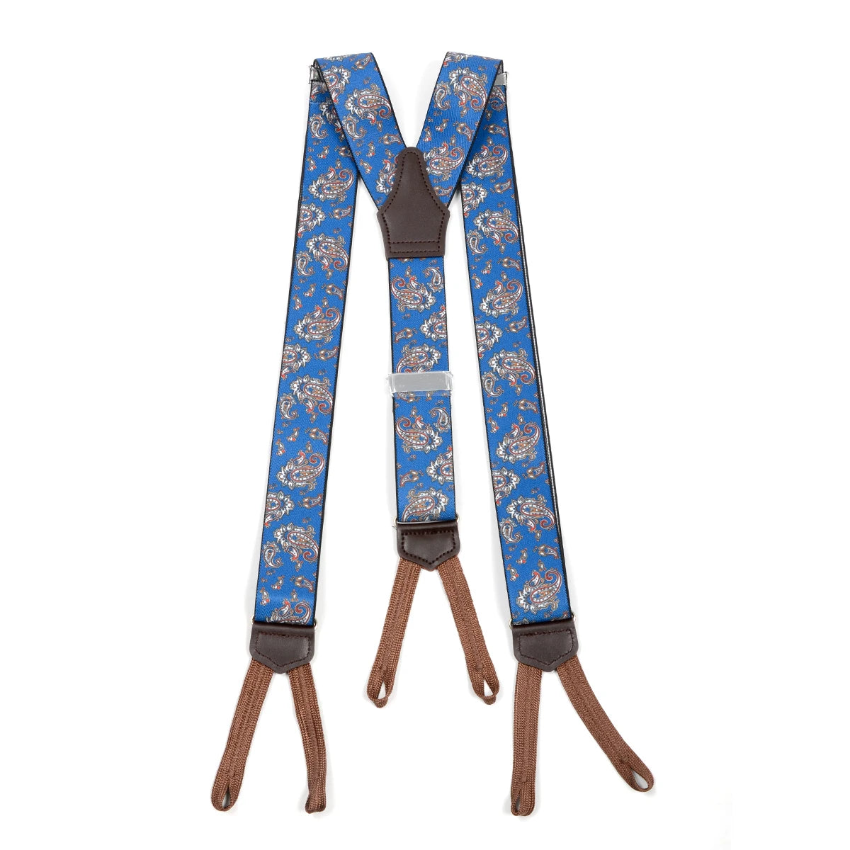 Hamocigia Luxury Custom Logo Suspenders Paisley Design Gift Box Adjustable Elastic Suspenders for Men MegaBDM