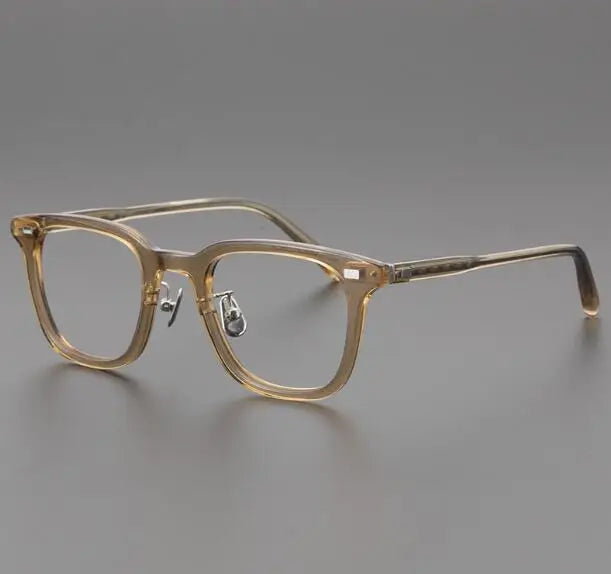 OEM ODM Vintage Handmade square Mazzucchelli Acetate Glasses Frame Plate Eyewear Frame Shenzhen Factory High-quality Eyewear