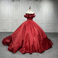Jancember 9717 Elegant Red Party Bow Evening Prom Ball Gown Dresses for Women