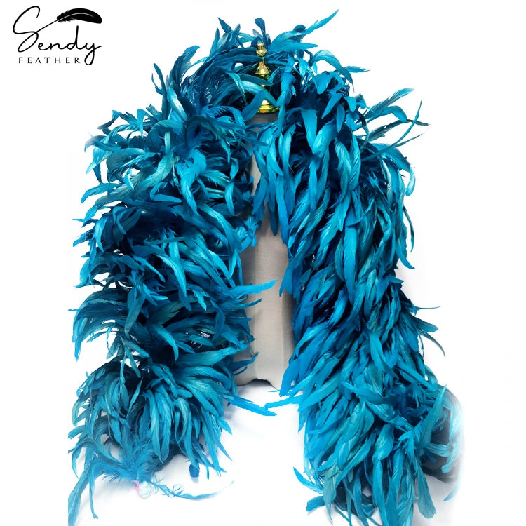 Wholesale 2Yard Rooster Feather Boa Coque Boa for Show Girl Dance Wear Burlesque Party Stage Performance Decorations