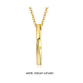 Wholesale Fashion Chic Stainless Steel Metal Vertical bar Pendant Necklace Charm Men Necklaces Jewelry Supplier