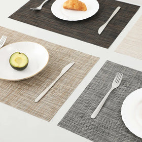 Custom Dining Table Mat Hardboard Cork BackedPlacemat Natural Vinyl Rectangular WedgeTable Mat
