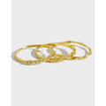 New Fashion Simple Design S925 Sterling Silver CZ Pave Thin Rings for Women JB046