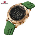 NAVIFORCE Watch 5054 Original Timing Luxury Digital Watch Women Fumed Silica Strap Calendar Wrist Watch for Lady