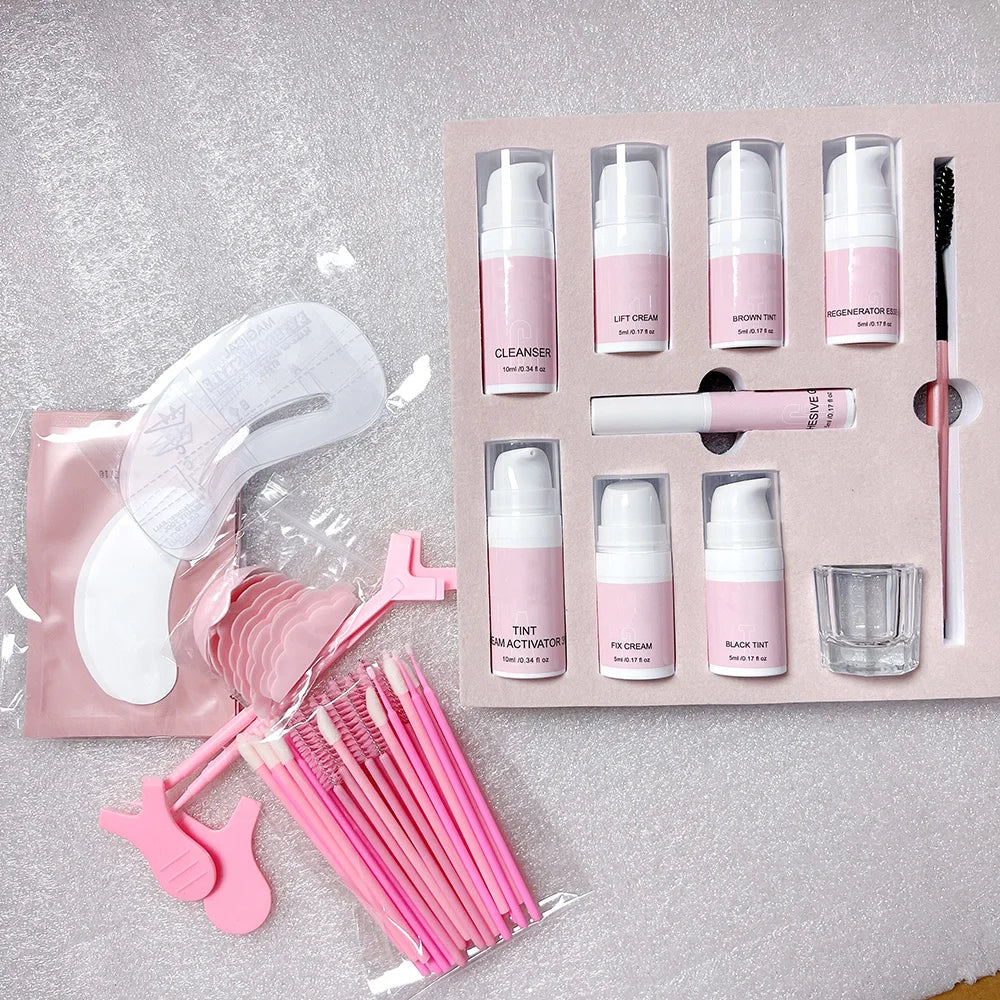 Custom 5 Minutes Fast Brow Lamination and Lash Lift Kit Lash Lift Private Label Eyelash Eyebrow Perm Kit Lash Lifting with Tint