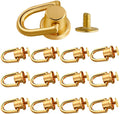 Metal D Ring Stud Screw Ball Post Head Buttons for Wallet Strap Shoes Decoration and DIY Leather Accessories Pets Crafts