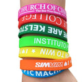 Promotional Rubber Wrist Band Custom Logo Silicone Wristbands Bracelet