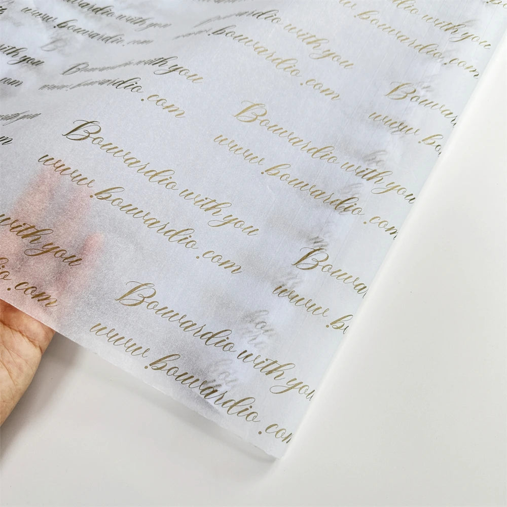 Luxury Custom Size White Wrapping Gift Tissue Paper Silk Print Cloth Shoes Packing Tissue Paper With Black Logo