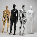 Europe and America Size Stand Men's Adult Upper-Body Models with Plectroplating Process Fiberglass Material for Clothing Stores