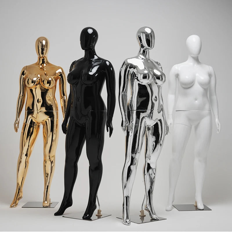 Europe and America Size Stand Men's Adult Upper-Body Models with Plectroplating Process Fiberglass Material for Clothing Stores