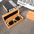 Custom logo OEM Engrave Handmade Bamboo Wooden Sun Glasses Sunglasses Hard Packaging Box case