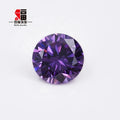 Baifu Jewelry Top Quality Round 8mm Amethyst Cz Stones