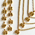 Fashion 90s Year Number Pendant Necklace Twists Chain Figaro Paper Clip Chain Birth Year DIY Pendant Chain Fashion Jewelry
