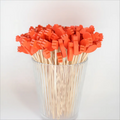 J&M 100pc Count 4.7inch Bamboo Fruit Pick Sticks Carrot and Vegetable Design Cocktail Picks Disposable Bar Tools