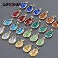 MA87 Nickel-Free 18K Gold Plated Copper 10pcs/Lot Jewelry Making DIY Pendants with Zircon Charms Jewelry Accessories