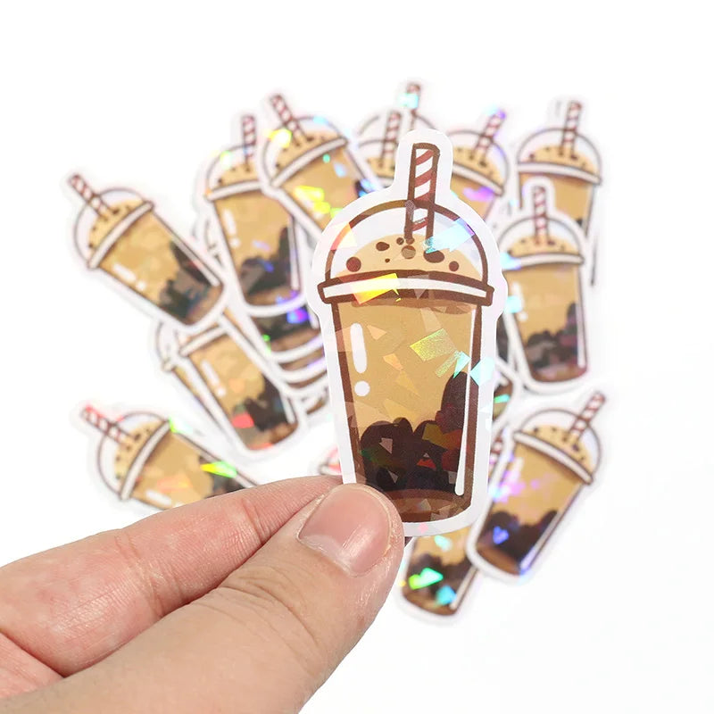 Vograce Water Proof Uv Resist Business Made Self-Adhesive Pvc White Vinyl Sticker Printed Die Cut Logo Custom Stickers