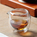 High Borosilicate Glass 200ml Heat Resistant Double Wall Glass Cup with Spout for Tea Tealight Candle Cup