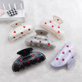 Custom New Design Acrylic Hair Claw Clips Elegant Shiny Rhinestone Hair Claws French Handmade Luxury Large Hair Claw Clip