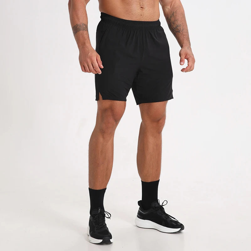 Men Workout Gym Shorts Polyester Athletic Shorts Lightweight Bodybuilding Training Stretchy Short With Pockets