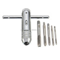 6PCS/Set Adjustable M3-M8 T-Handle Ratchet Tap Wrench Machinist Tool