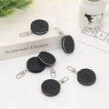 DIY Creative Plastic Mini Simulated Cookies Pvc Keychain 3D Cartoon Cute Pink White Biscuits Pvc Keychain Custom for Gifts