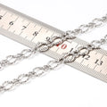 Trendy Special Design Chain Twisted Shiny Indentation Pattern Stainless Steel Rope Link for Clothes Women Men DIY Necklace