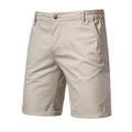 RNSHANGER New Summer Cotton Solid Shorts Men High Quality Casual Business Social Elastic Waist Men Shorts 10 Colors Beach Shorts