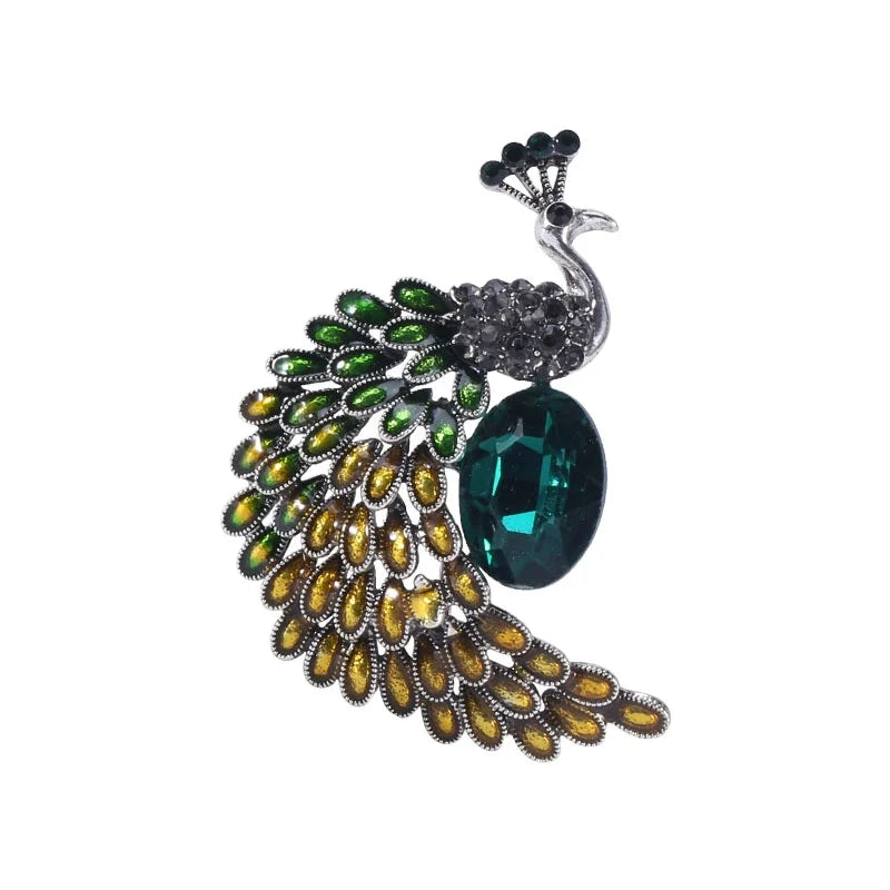 Wholesale/ Retail Brooch Luxury Crystal Rhinestone Peacock Brooch New Designer Brooch