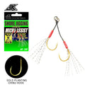 JK MJD S M L Assist Sea Fishing Hook Pike 7-50g Small Artificial Bait Carp Fishing Equipment Twin Single Barbed Fishhook