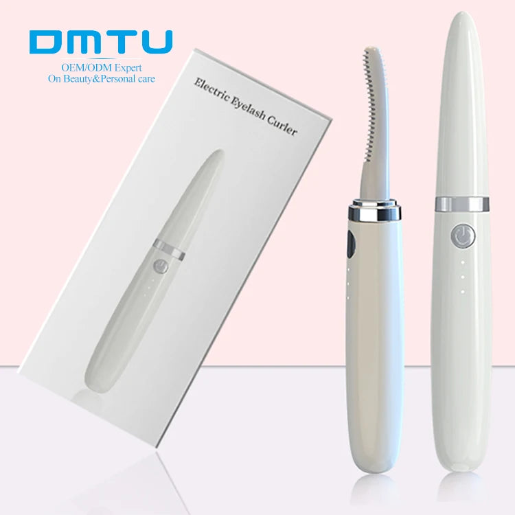 Custom Logo Magnetic Mini Electric Rechargeable Silicon Ceramic Heating Eyelash Curler