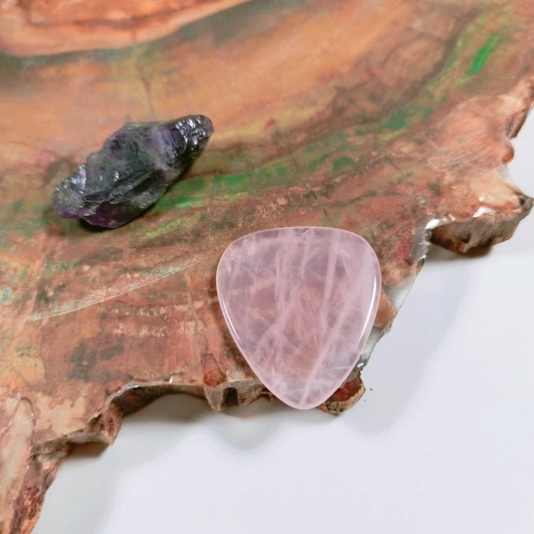 DIY Popular Rose Quartz Guitar Picks Crystal Guitar Pick