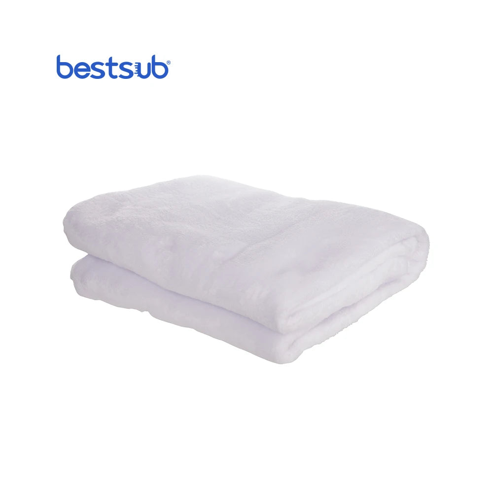 Bestsub Wholesale Manufacturer Cheap Faux Fur Plush Wool Customized Sublimation Super Soft Fleece Blanket for Winter