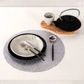 Ychon Placemats Metallic Hollow Out Placemats Table Place Mats Round Non-Slip Table Mats Outdoor Indoor Dinner