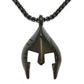 High Quality Black Stainless Steel Spartan Warrior Helmet Pendant
