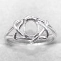 Semi Mount 6*8/7*9mm Sterling Silver Ring Empty Blank Support Claw Setting S925 Mountain Base Without Center Stone for DIY Inlay