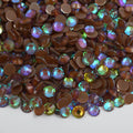 Wholesale SS6 SS12 SS16 SS20 SS30 Luminous Coffee Crystal Stones Glass Flatback Glow in the Dark Rhinestones Bulk