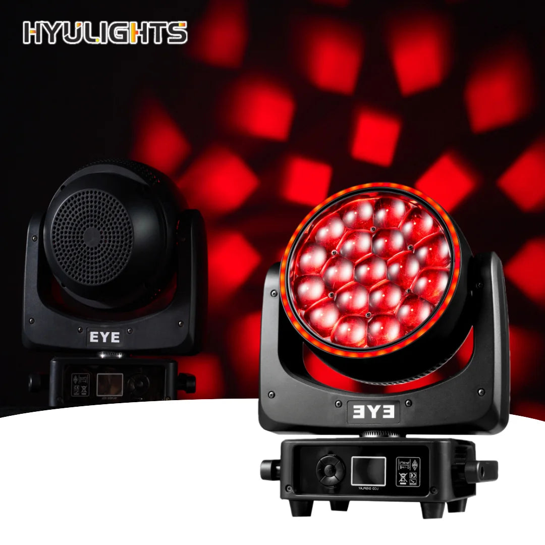 19x25W DMX512 RGBW LED Moving Head Light with Aluminum Construction IP33 Beam Wash Halo Effect for Night Club DJ
